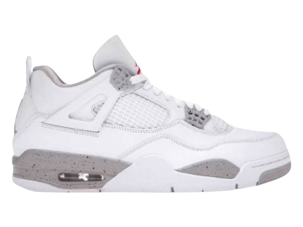 NIKE Air Jordan 4 Retro 'White Oreo' Sneakers Size 7Y/W8.5